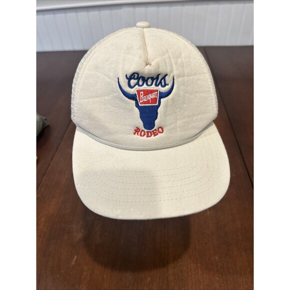 Coors RODEO Beer Banquet White Hat Cap Snapback Rope Promotional - Picture 12 of 13